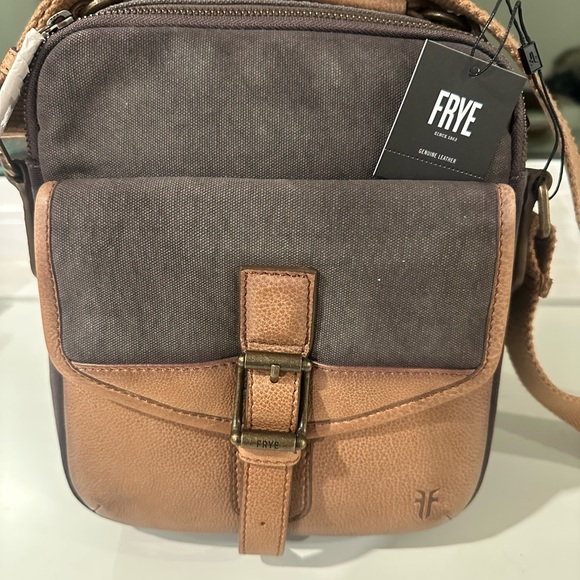 Frye Two-Tone Leather Messenger Bag - Picture 1 of 6